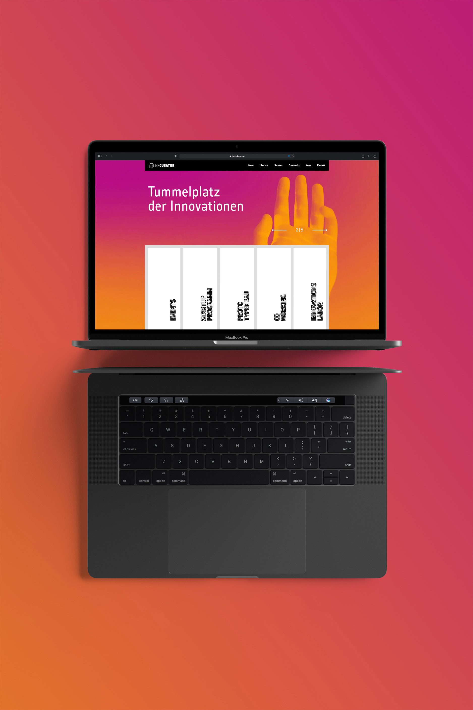 Inncubator Innovationslabor Websitemockup