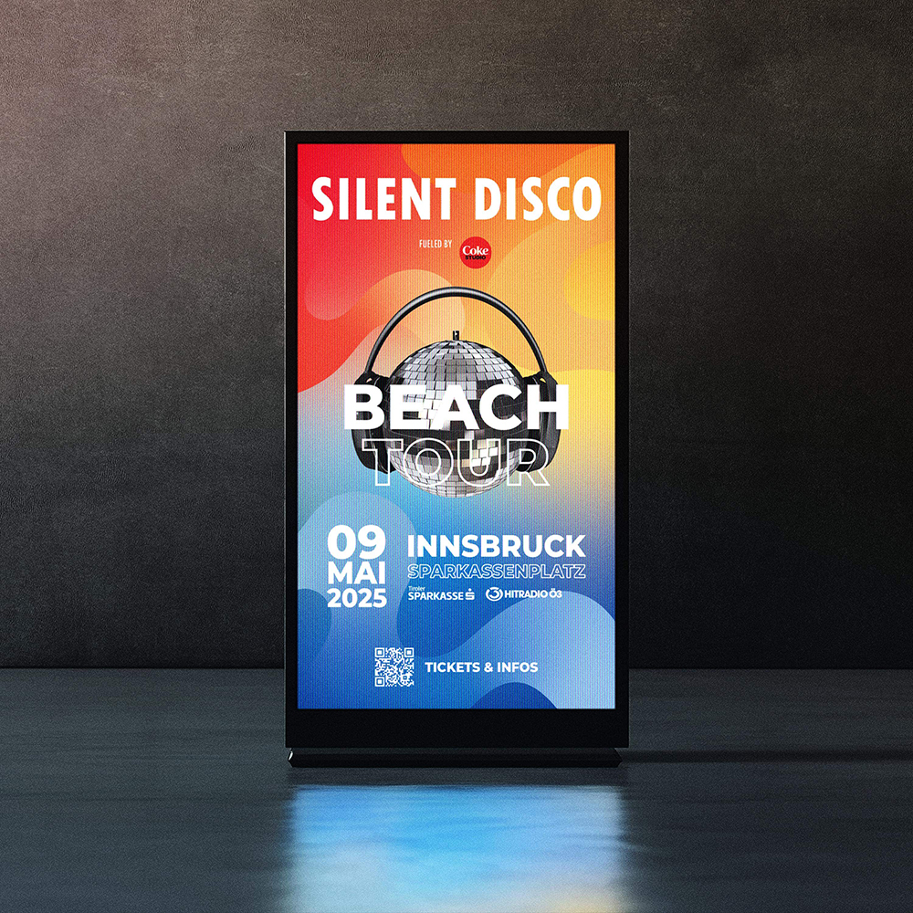 Silent Disco Beach Tour Plakat