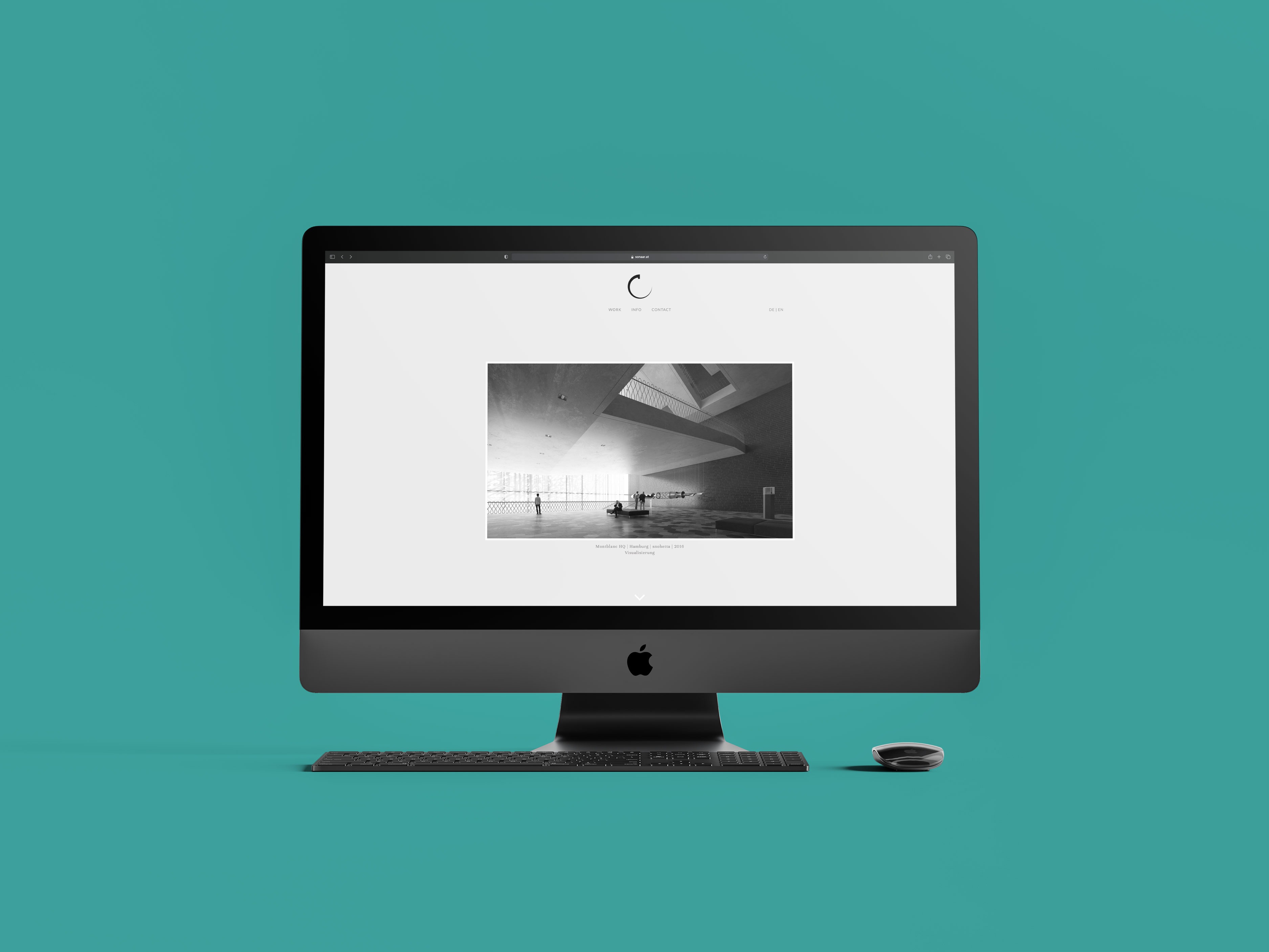 Sonaarmockup auf einem iMac