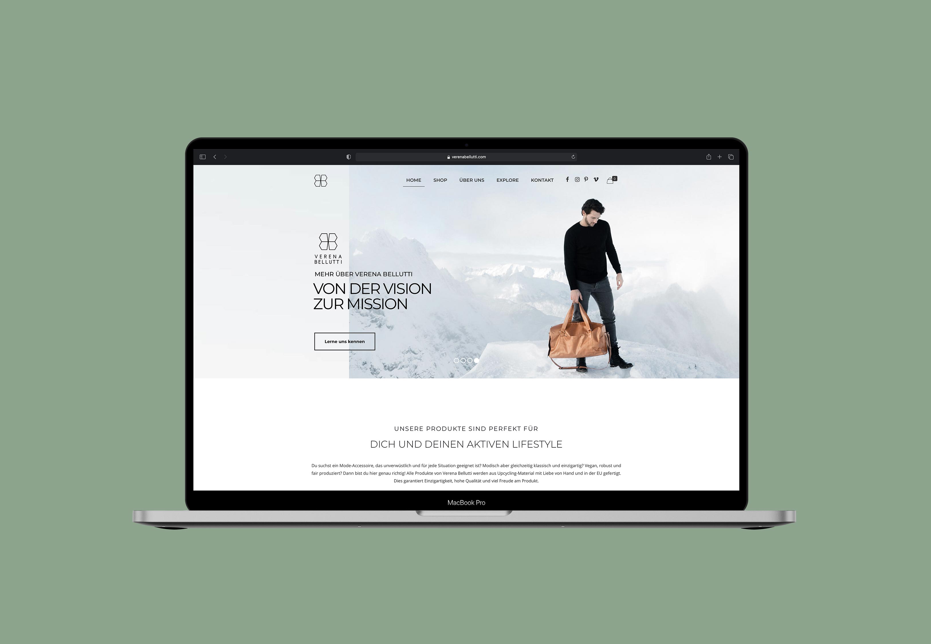 Websitemockup von verenabellutti.com